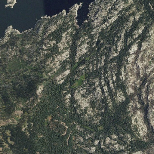 Aerial imagery of Twin Meadows, CA