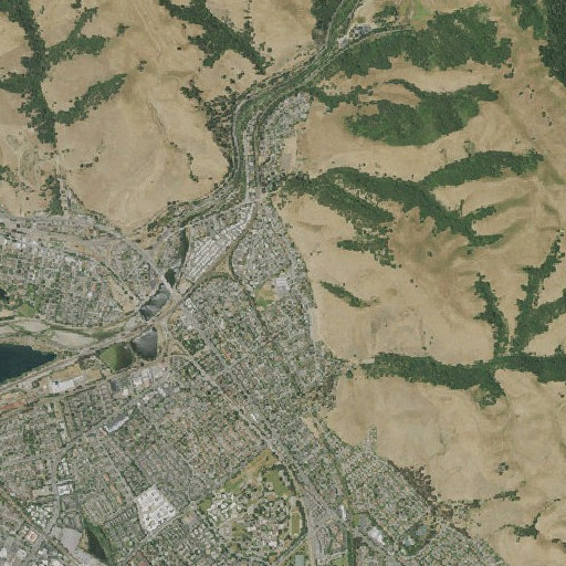 Aerial imagery of Vallejo Mill Elementary School, CA