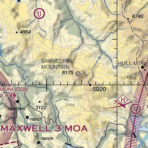 FAA VFR chart of Vulture Spring, CA