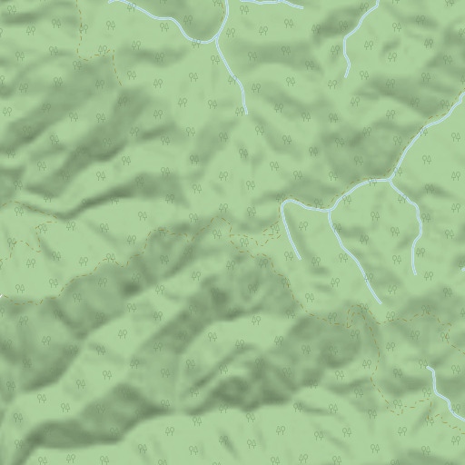 OpenStreetMap map of Waldron Pass, CA