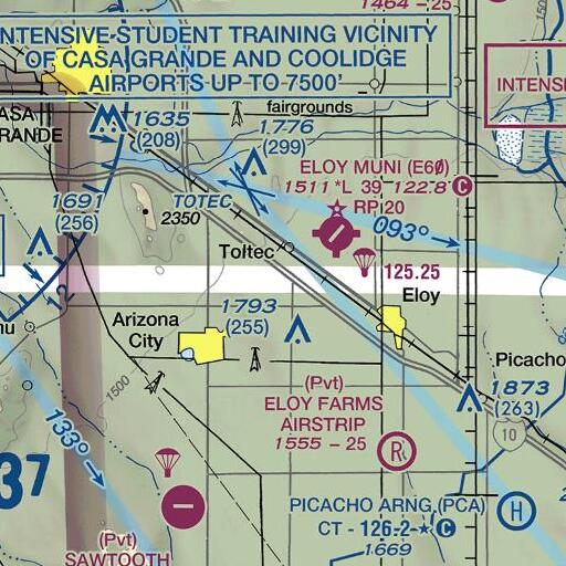 FAA VFR chart of Interchange Two Hundred Three, AZ