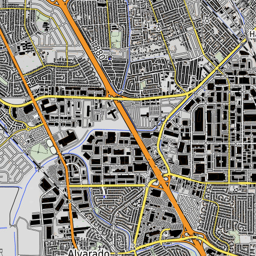 OpenTopoMap map of Ward Creek, CA