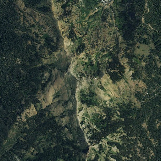 Aerial imagery of Ward Peak, CA
