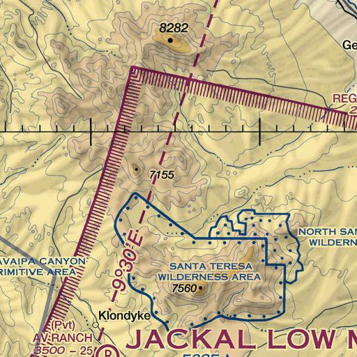 FAA VFR chart of Calf Spring, AZ