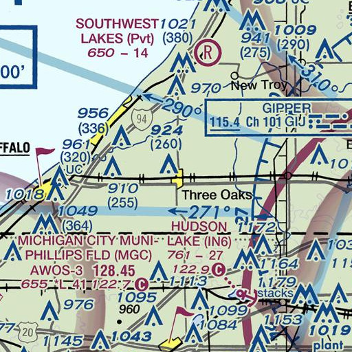 FAA VFR chart of Berrien County Courthouse, MI