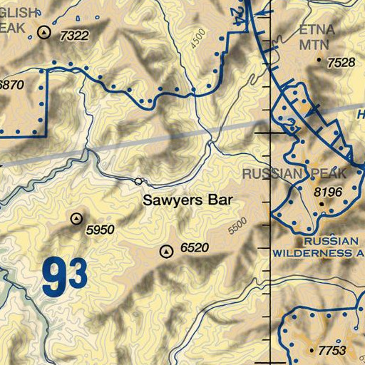 FAA VFR chart of Whites Gulch, CA