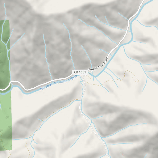 OpenStreetMap map of Whites Gulch, CA