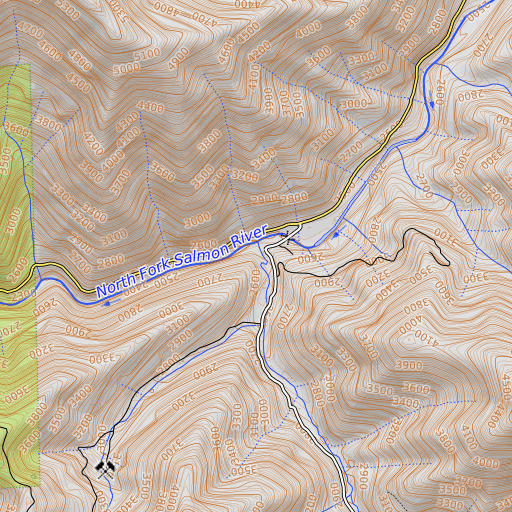 OpenTopoMap map of Whites Gulch, CA