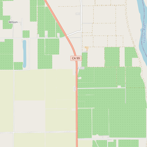 OpenStreetMap map of Wilson School, CA