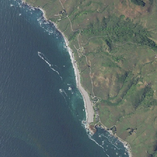 Aerial imagery of Wrights Beach, CA