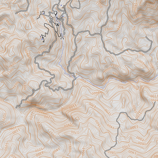OpenTopoMap map of Young Creek, CA