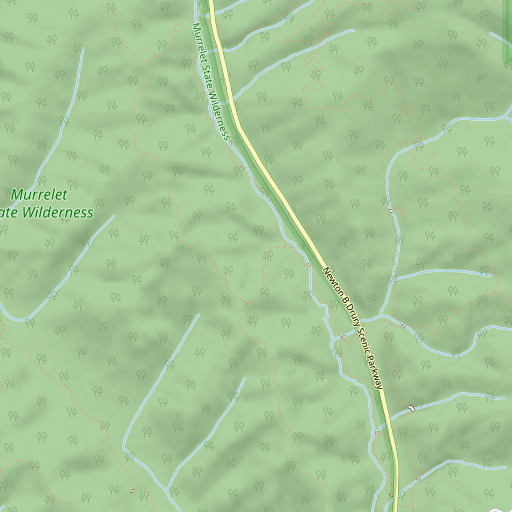 OpenStreetMap map of Zigzag Trail, CA