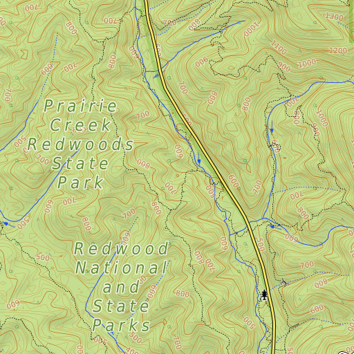 OpenTopoMap map of Zigzag Trail, CA