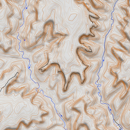 OpenTopoMap map of Boiling Spring, AZ