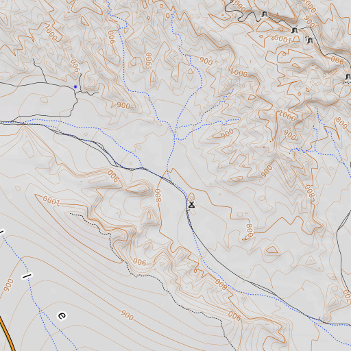 OpenTopoMap map of Arroyo Hueso, CA