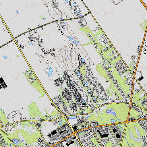 OpenTopoMap map of Riverhead Census Designated Place, NY