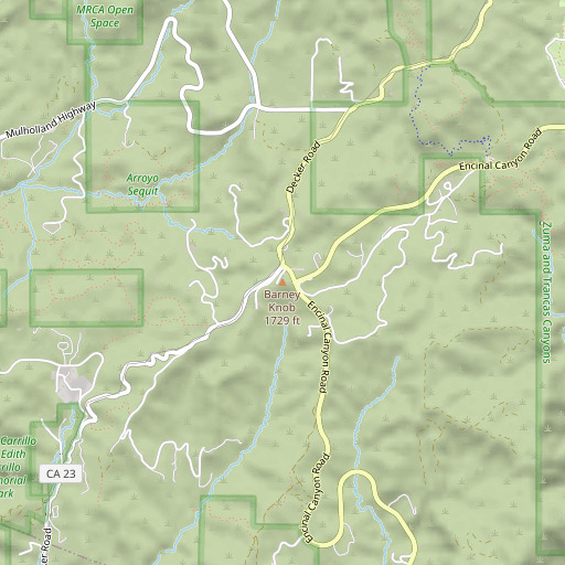 OpenStreetMap map of Barney Knob, CA