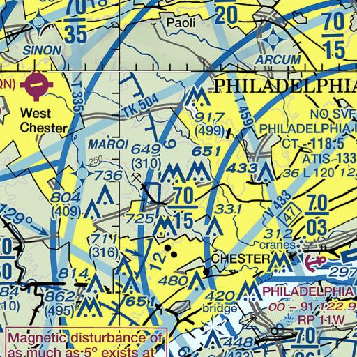 FAA VFR chart of Lima Census Designated Place, PA