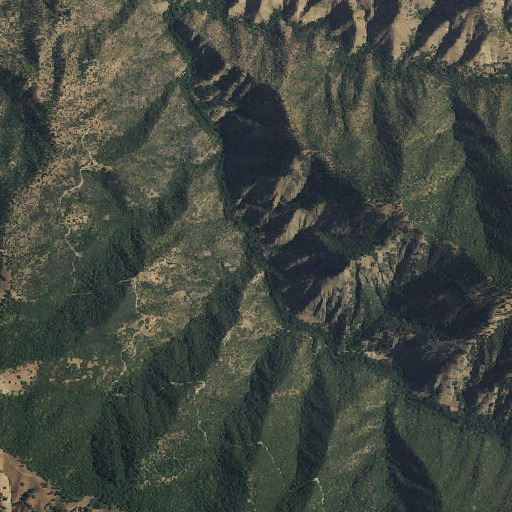 Aerial imagery of Bear Canyon, CA