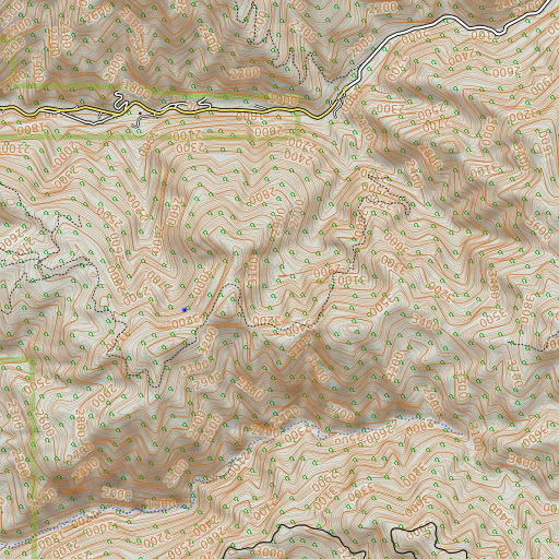 OpenTopoMap map of Bear Flat, CA