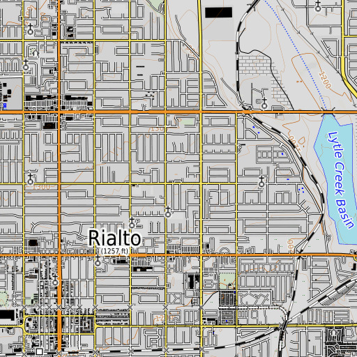 OpenTopoMap map of Bemis Elementary School, CA