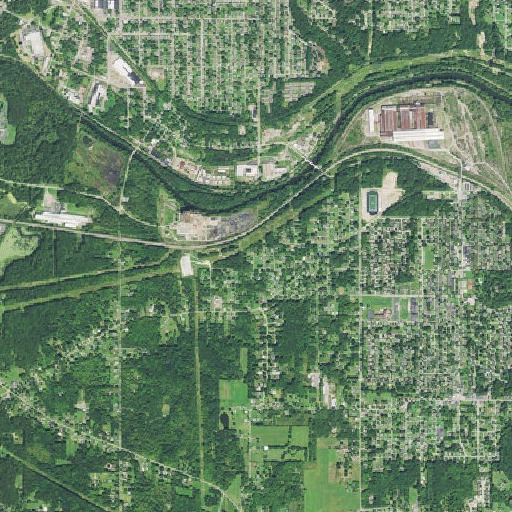 Aerial imagery of Hilltop Census Designated Place, OH