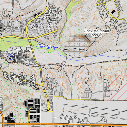 OpenTopoMap map of Bird Ranch, CA