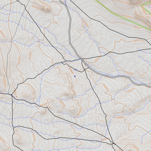 OpenTopoMap map of Bird Spring, CA