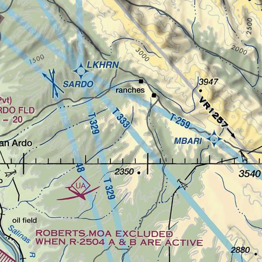FAA VFR chart of Bird Spring, CA