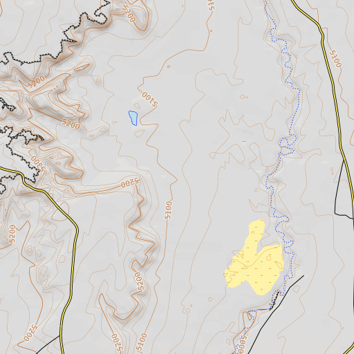 OpenTopoMap map of Tishepi Spring, AZ