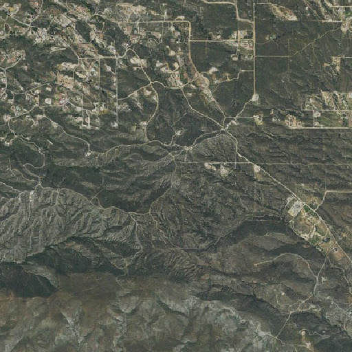 Aerial imagery of Black Hills, CA