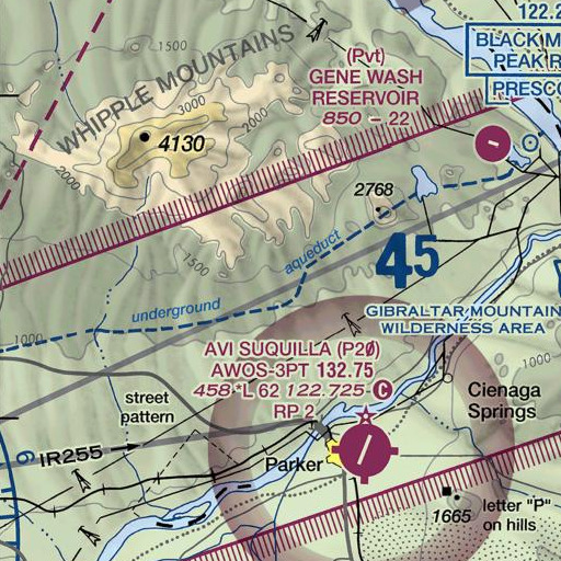 FAA VFR chart of Blue Cloud Mine, CA
