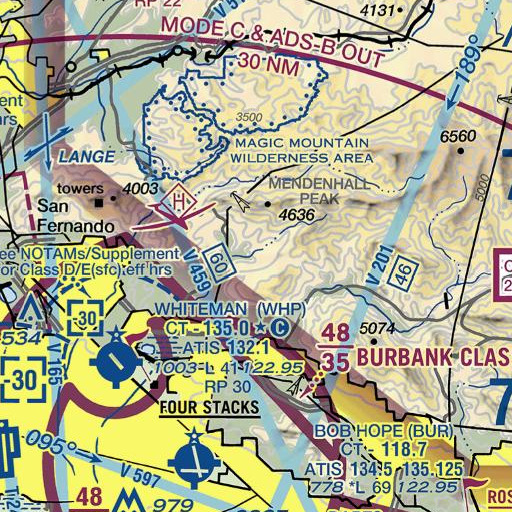 FAA VFR chart of Boulder Canyon, CA