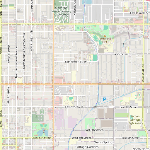 OpenStreetMap map of Bradley Elementary School, CA