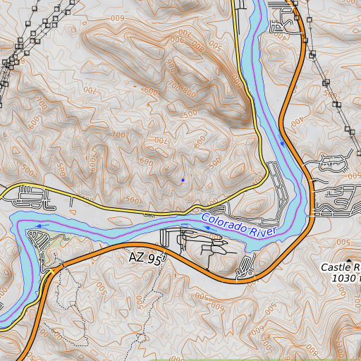OpenTopoMap map of Bristol Spring, CA