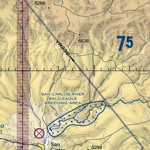 FAA VFR chart of Cassadore Mountain, AZ
