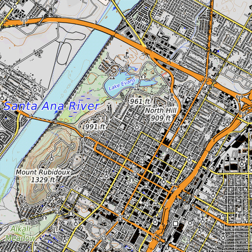 OpenTopoMap map of Bryant Elementary School, CA
