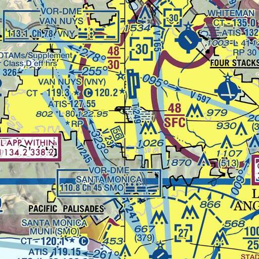 FAA VFR chart of Burmar School, CA