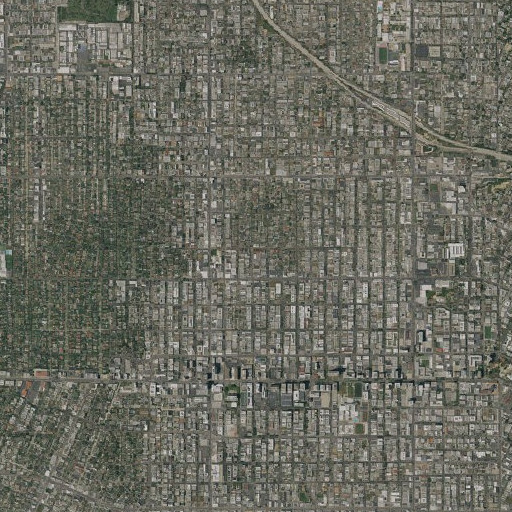 Aerial imagery of Cahuenga Elementary School, CA