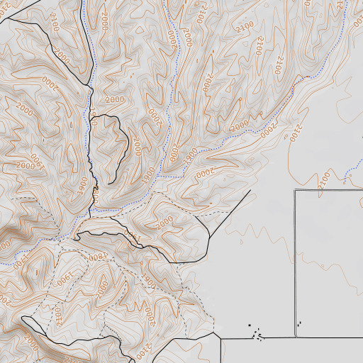 OpenTopoMap map of Carnaza Spring, CA