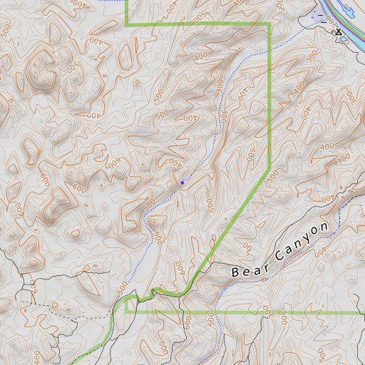 OpenTopoMap map of Carrizo Spring, CA