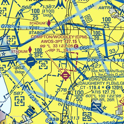 FAA VFR chart of Carver Elementary School, CA