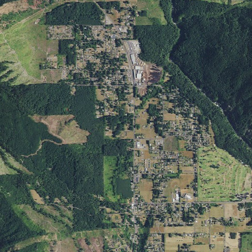 Aerial imagery of Carson Census Designated Place, WA