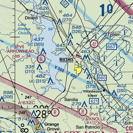 FAA VFR chart of Edgewater Estates, TX