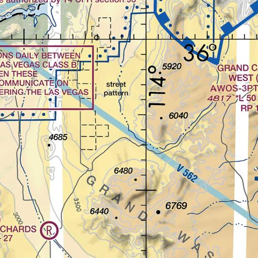 FAA VFR chart of Grapevine Windmill, AZ