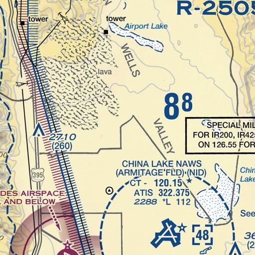 FAA VFR chart of Dry Lakes, CA