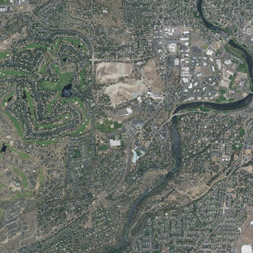 Aerial imagery of Seven Peaks School, OR