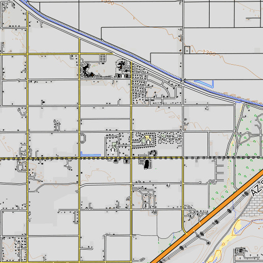 OpenTopoMap map of District E, AZ