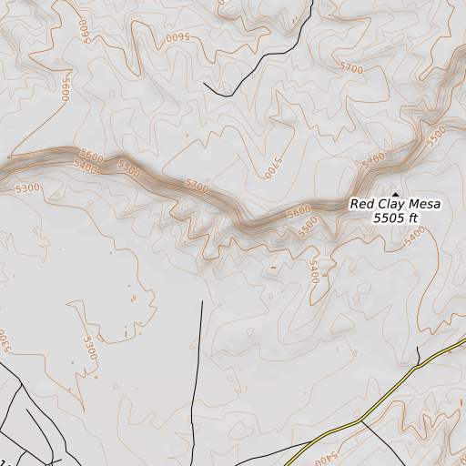 OpenTopoMap map of Round Rock Chapter, AZ