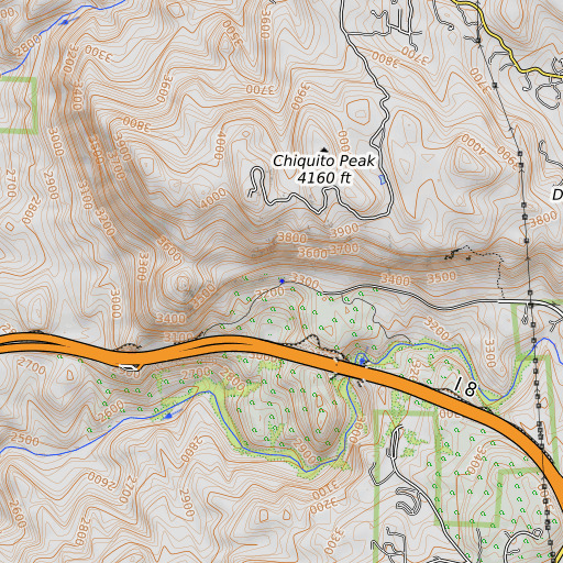 OpenTopoMap map of Ellis Spring, CA